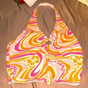 shein cropped halter top